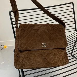 Chanel Suede CF single shoulder bag